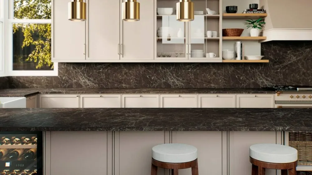 Emprada Caesarstone quartz installed countertop