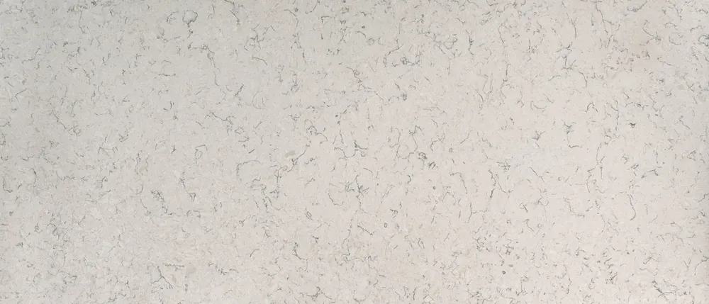 Misty Carrera Caesarstone quartz waterfall edge