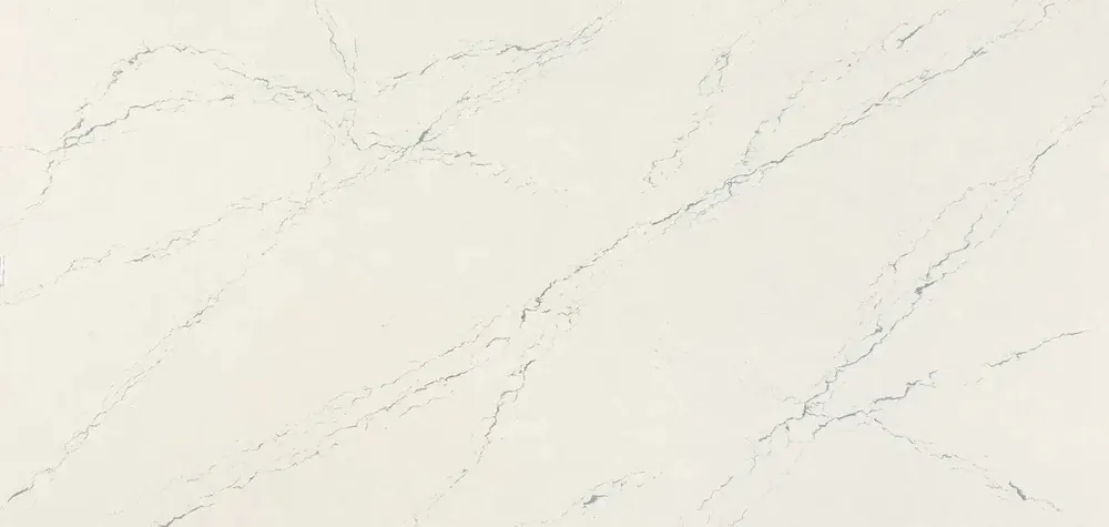 Berkshire Steel Sculpted Cambria quartz waterfall edge