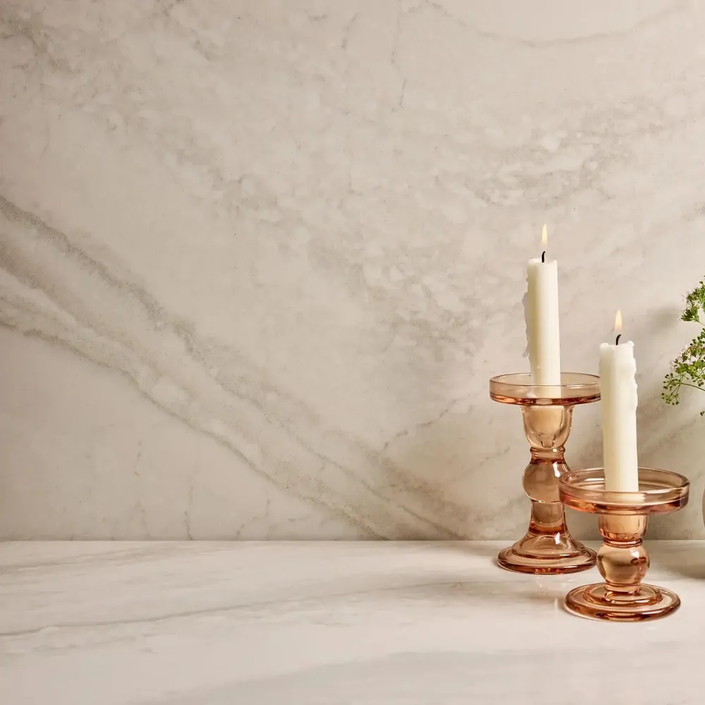 Everleigh Warm Cambria quartz waterfall edge