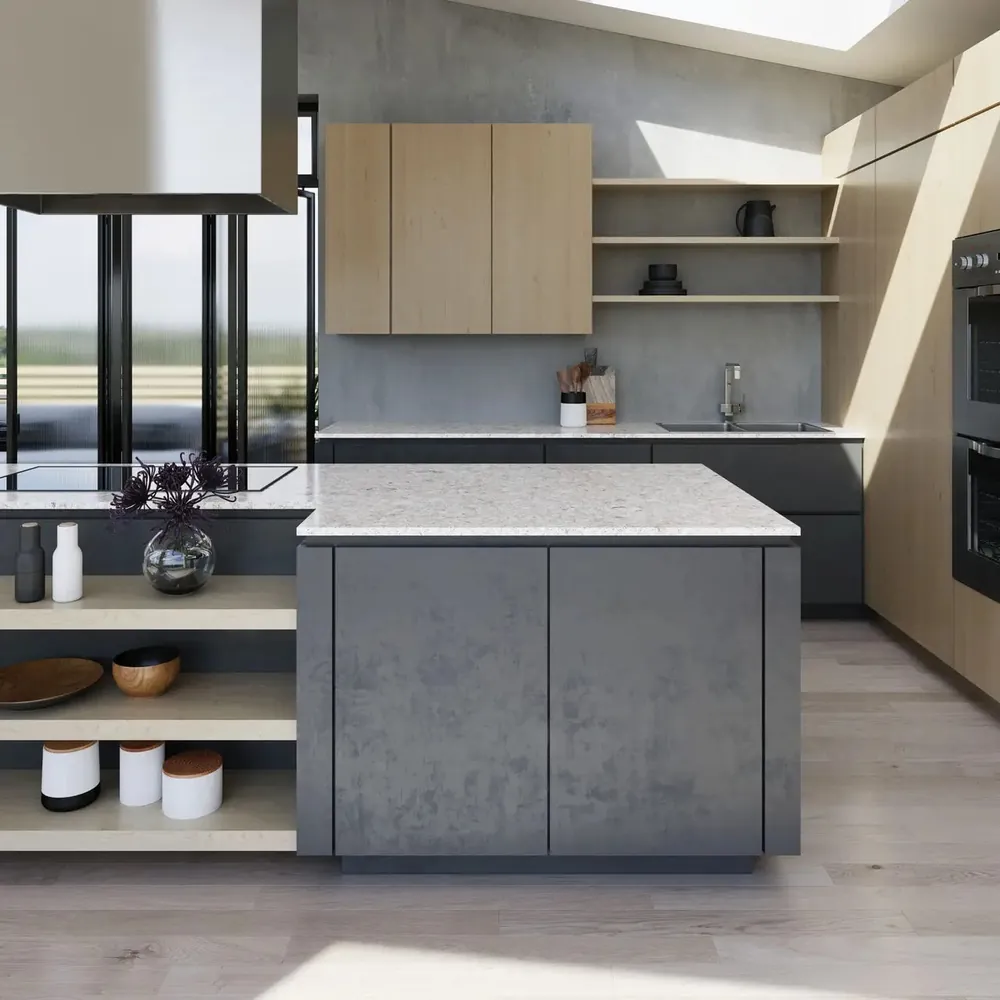 Fieldstone Cambria quartz installed countertop