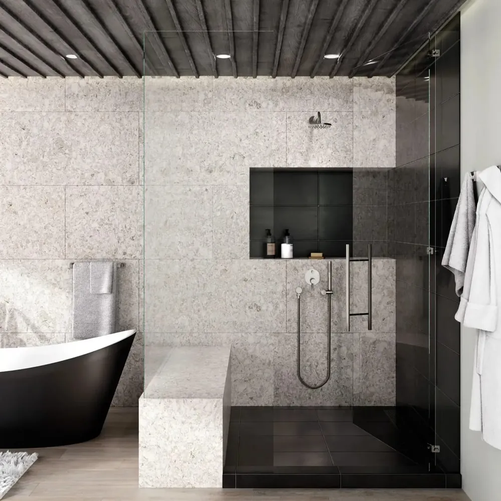 Fieldstone Cambria quartz with hardware