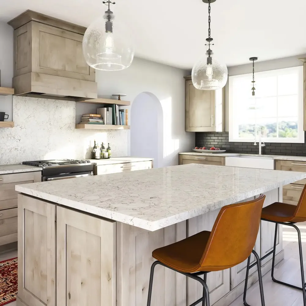 Hyde Park Cambria quartz waterfall edge