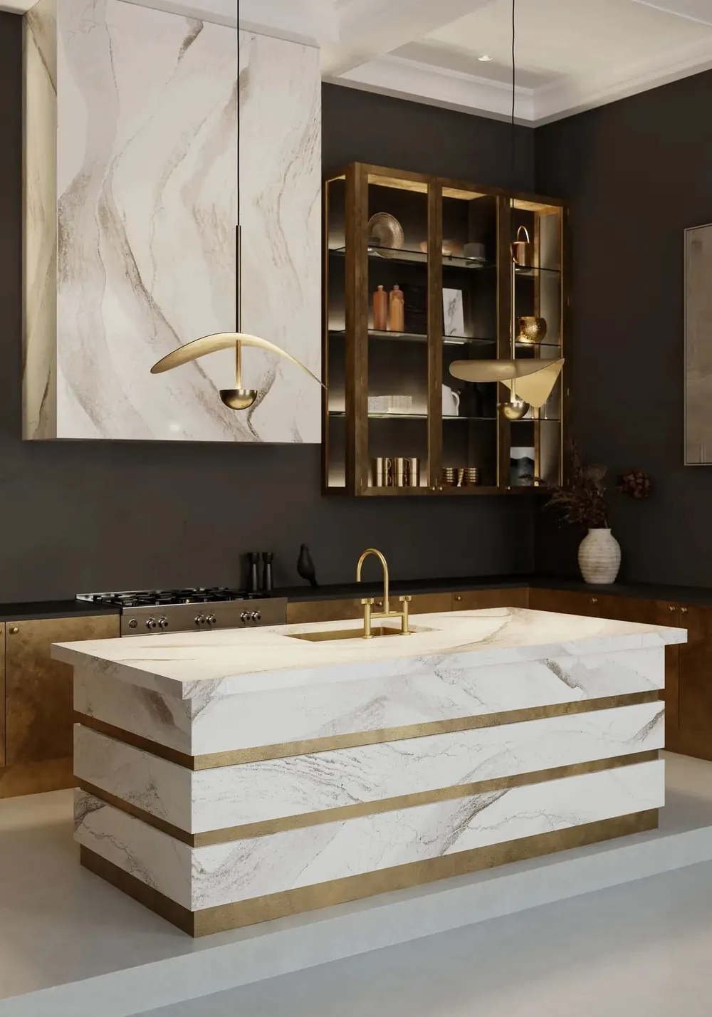 Windsor Brass Satin Ridge kitchen