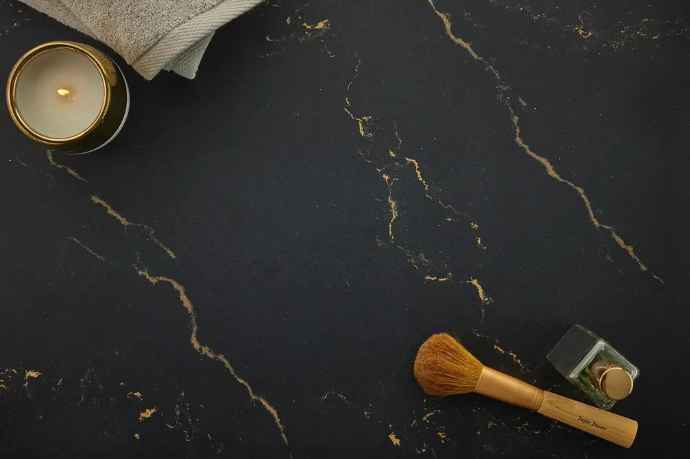 Woodcroft Cambria quartz waterfall edge