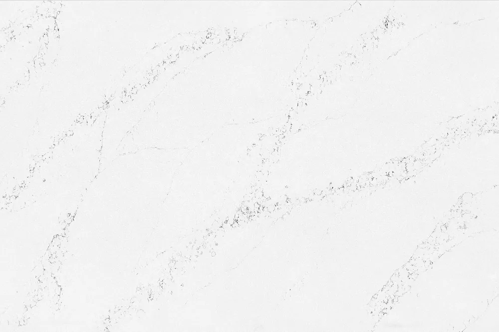 Calacatta Odyssey Daltile quartz / porcelain waterfall edge