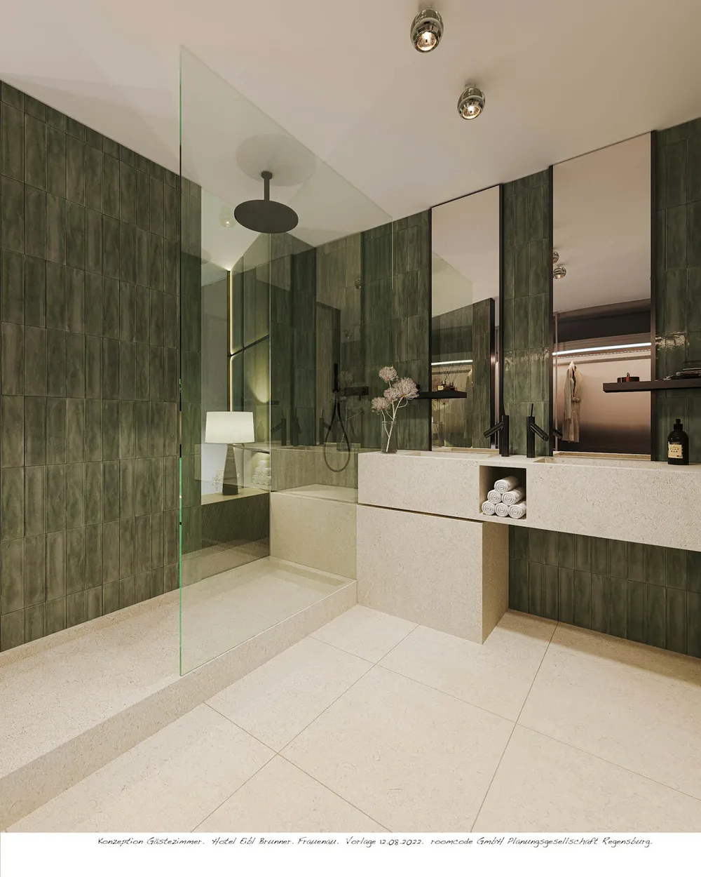Danae Dekton sintered surface with hardware