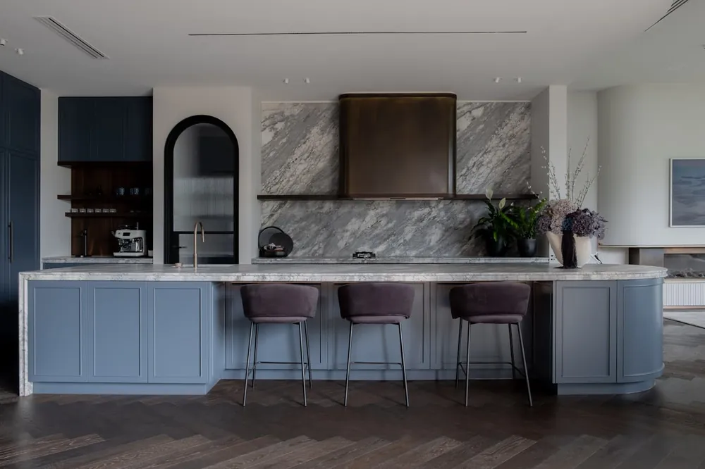 Grafite Dekton sintered surface installed countertop