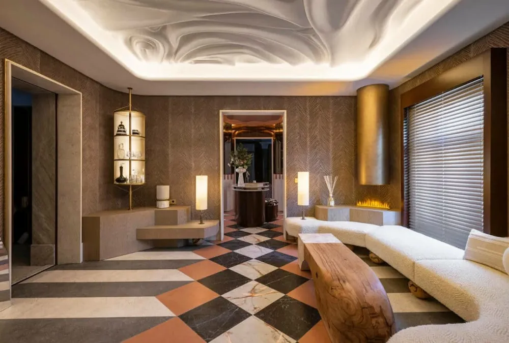 Grafite Dekton sintered surface waterfall edge
