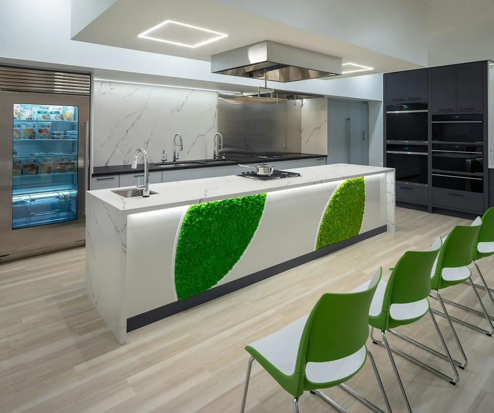 Kairos Dekton sintered surface waterfall edge