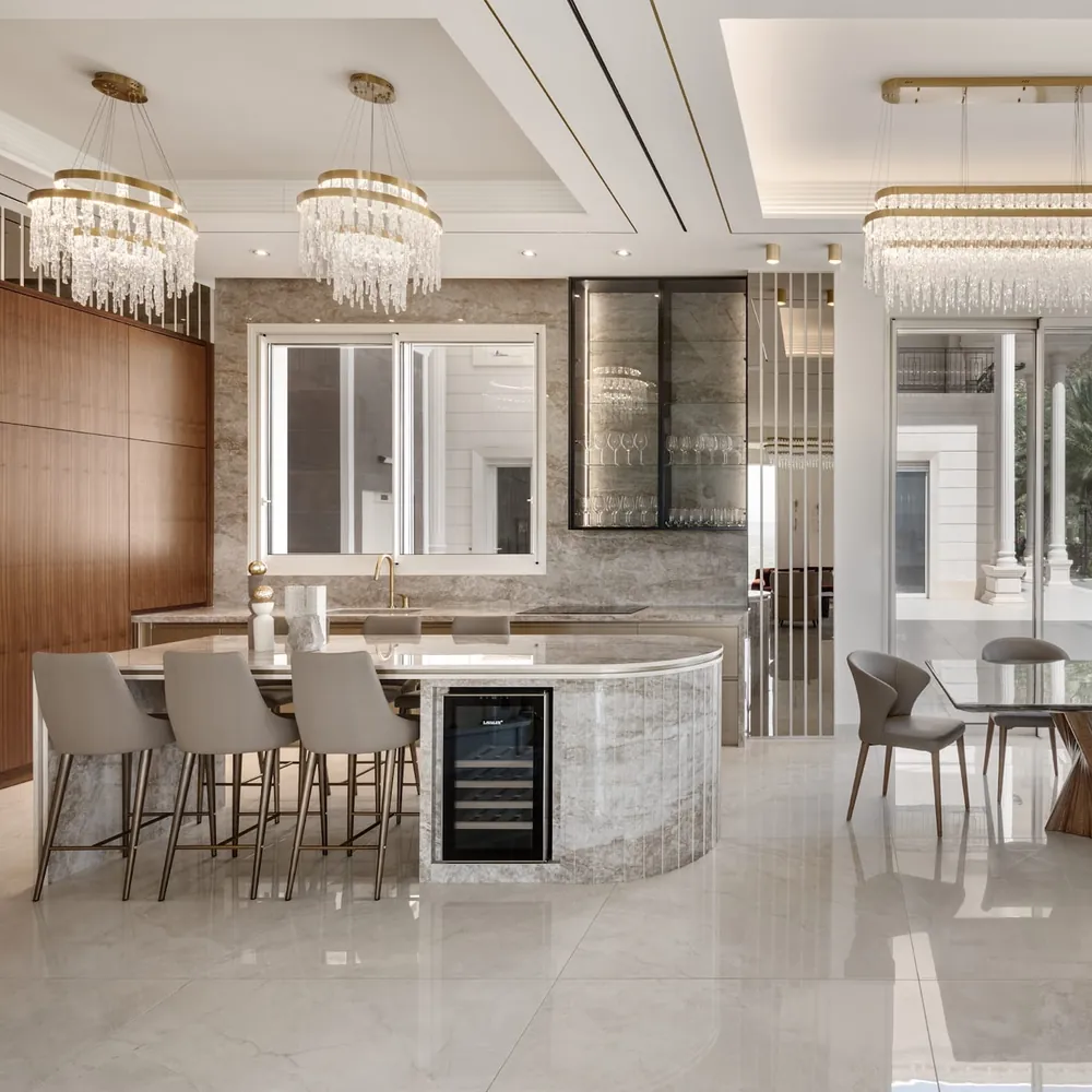 Kelya Dekton sintered surface waterfall edge