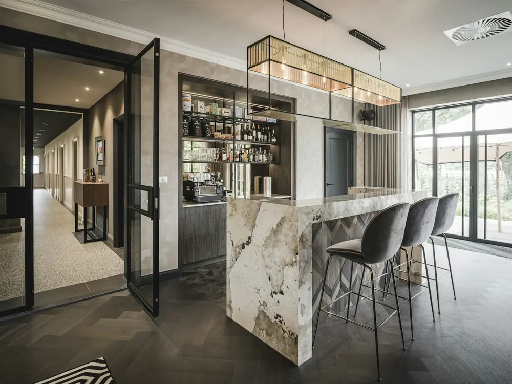 Khalo Dekton sintered surface waterfall edge