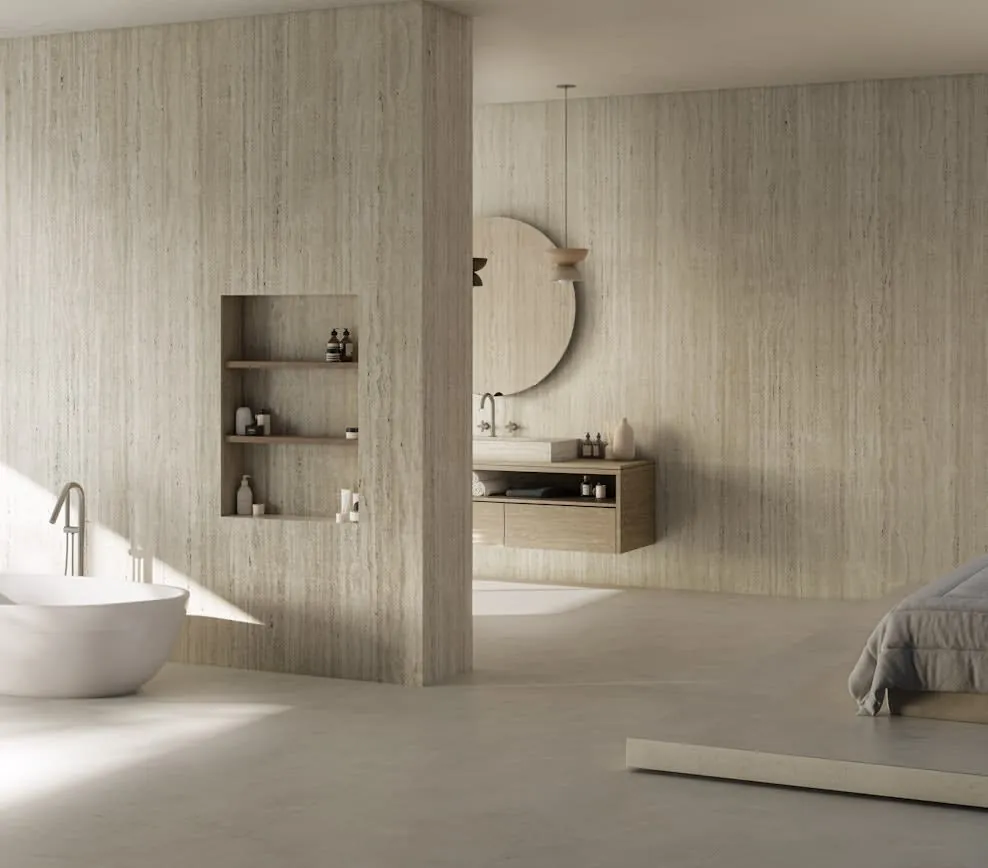 Nebu Dekton sintered surface waterfall edge