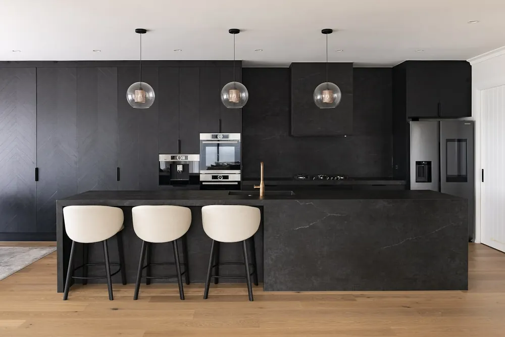Zenith Dekton sintered surface with hardware