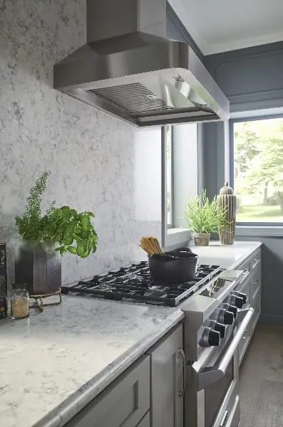 Rococo LX Hausys viatera quartz installed countertop