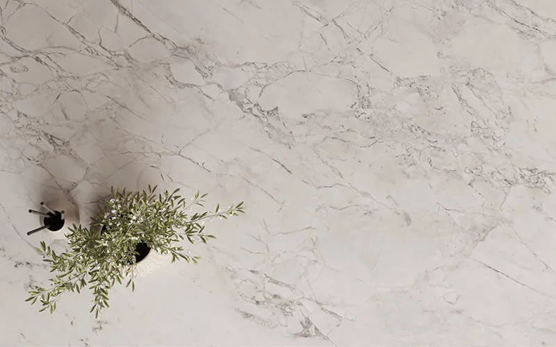 Superior White LX Hausys viatera quartz installed countertop