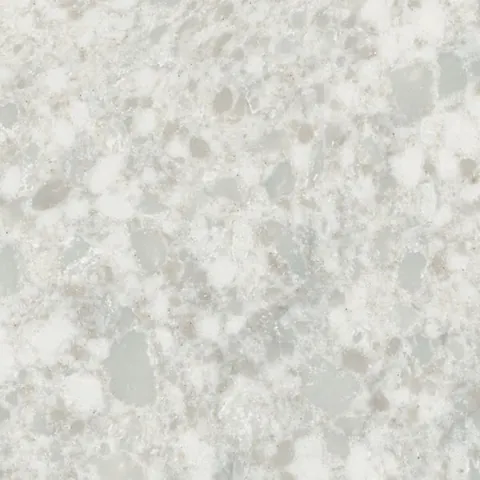 LX Hausys White Pearl Quartz (Viatera) countertop slab