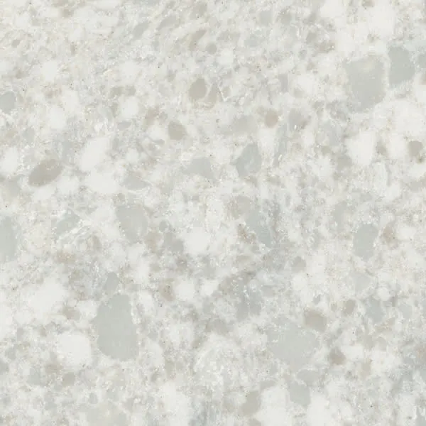 White Pearl LX Hausys viatera quartz waterfall edge