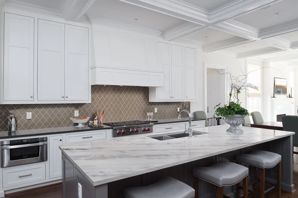Arabescus White MSI marble with hardware