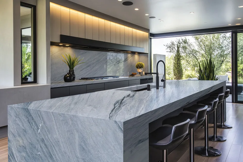 Blue Lava MSI quartzite with hardware