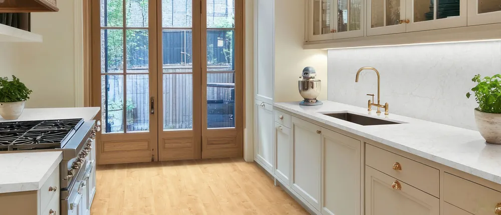 Calacatta Miraggio Cove MSI quartz installed countertop
