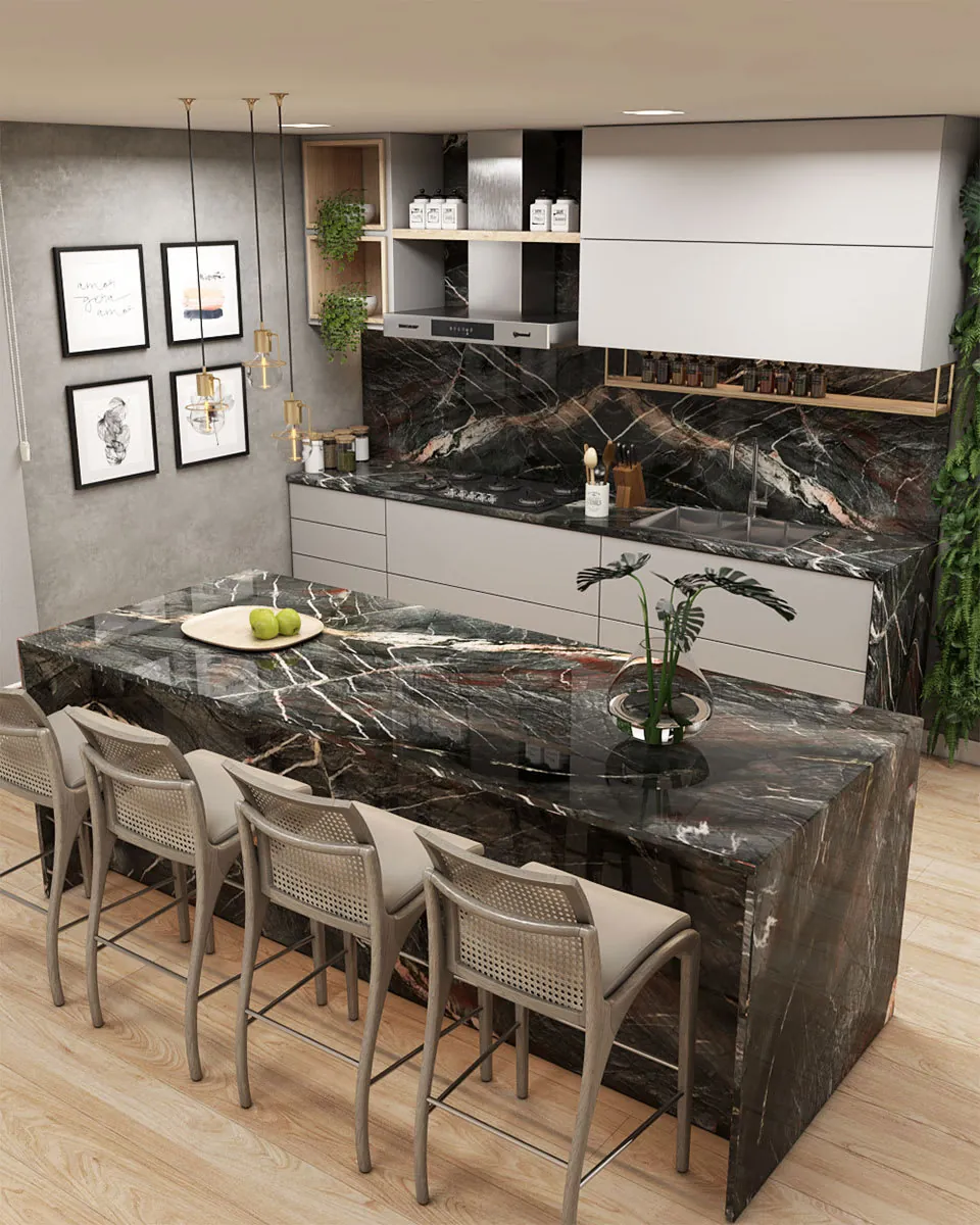 Crytos MSI quartzite installed countertop