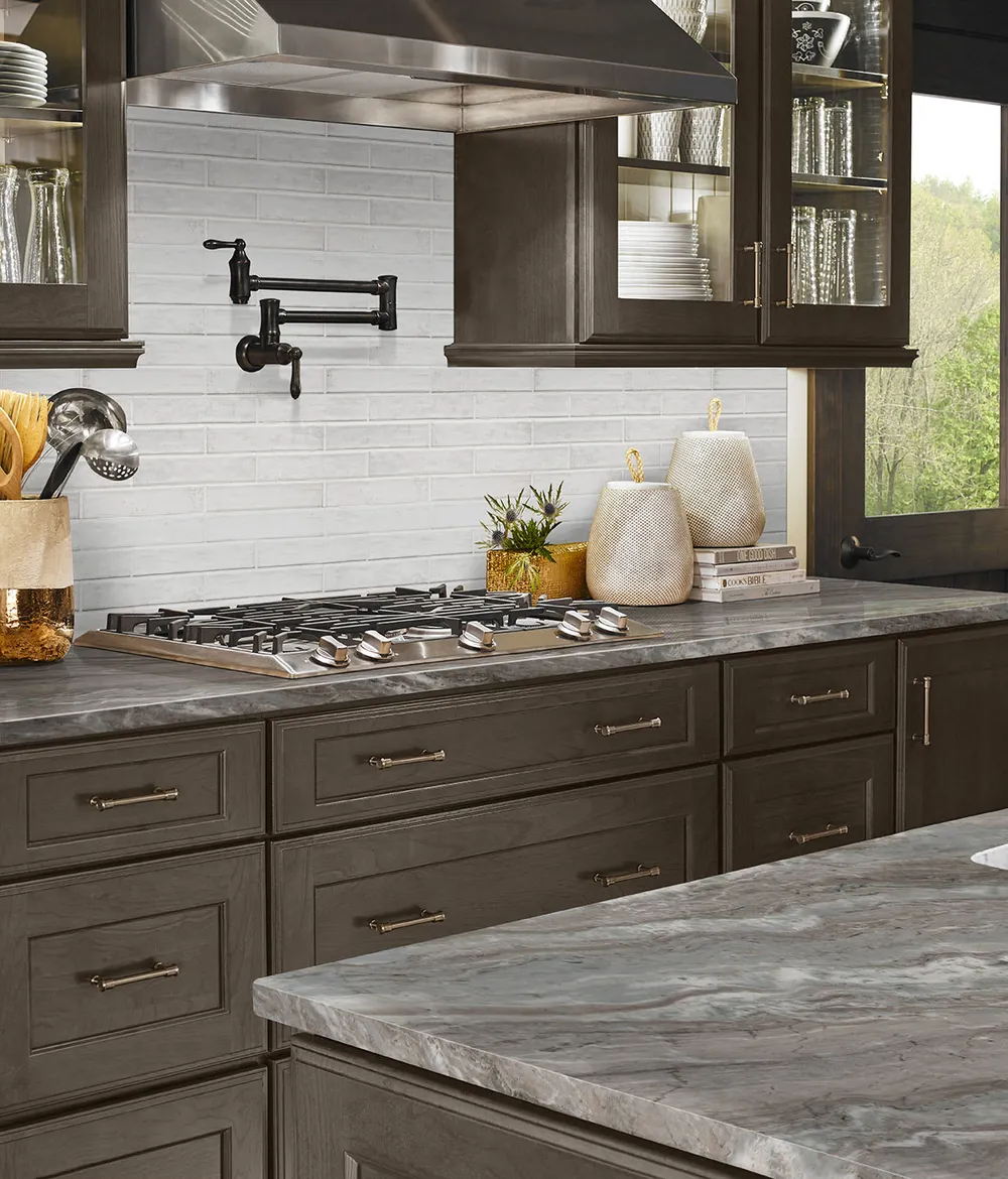 Fantasy Brown MSI marble installed countertop