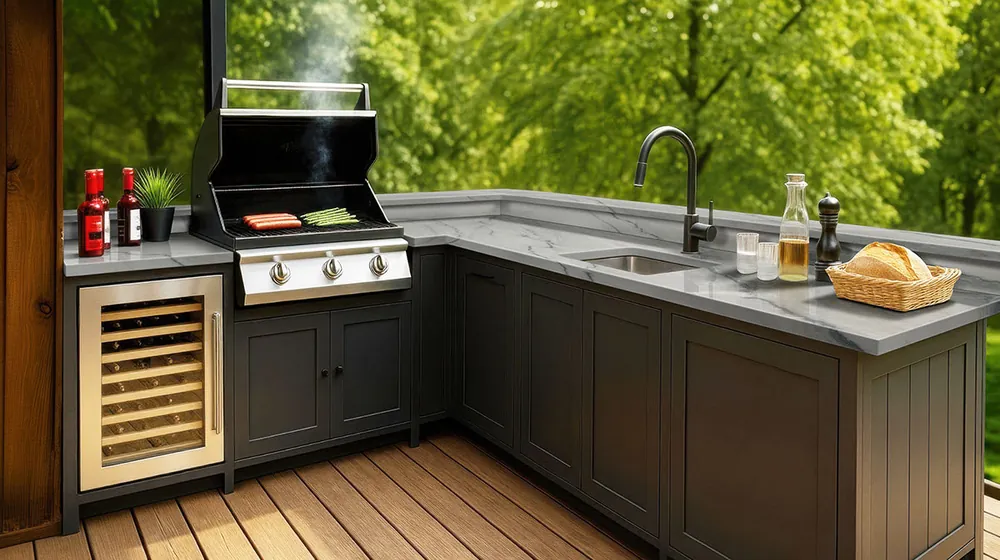 Fantasy Macaubas MSI quartzite installed countertop