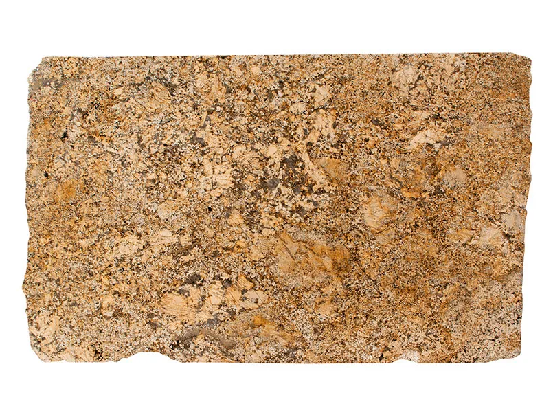 Ferro Gold MSI granite waterfall edge