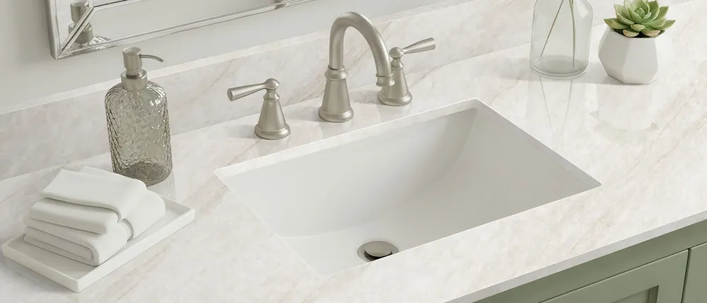 IvoriTaj MSI quartz installed countertop