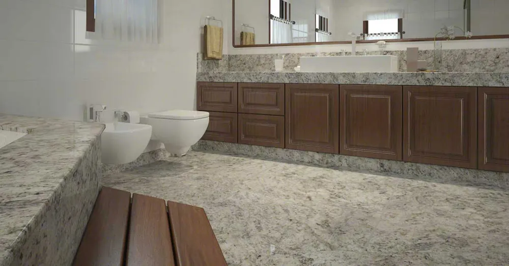 Santana MSI granite waterfall edge