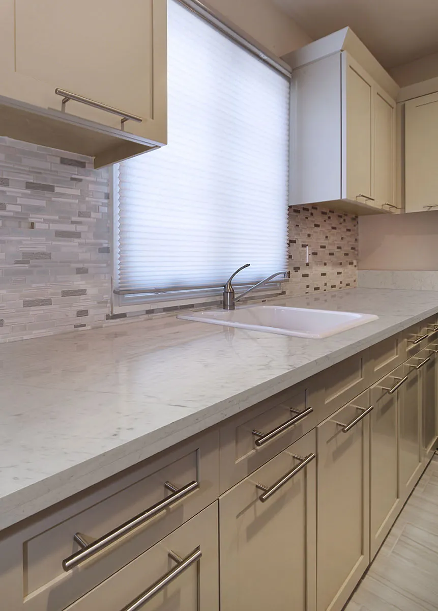 White Carrara kitchen