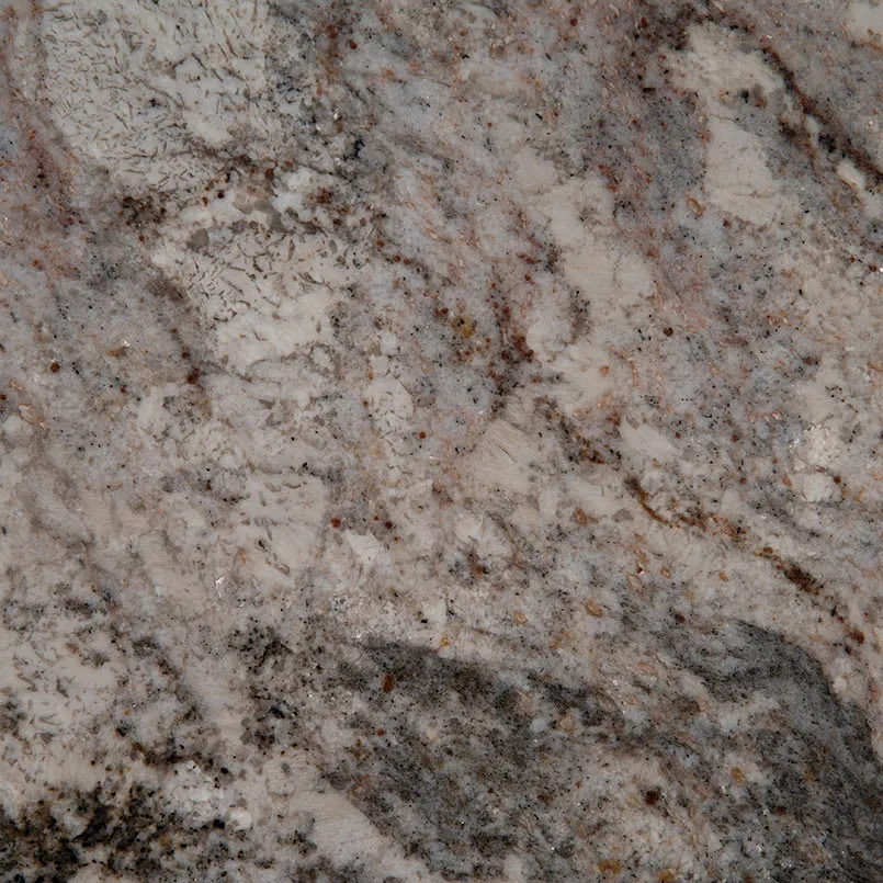 White Sparkle MSI granite with hardware