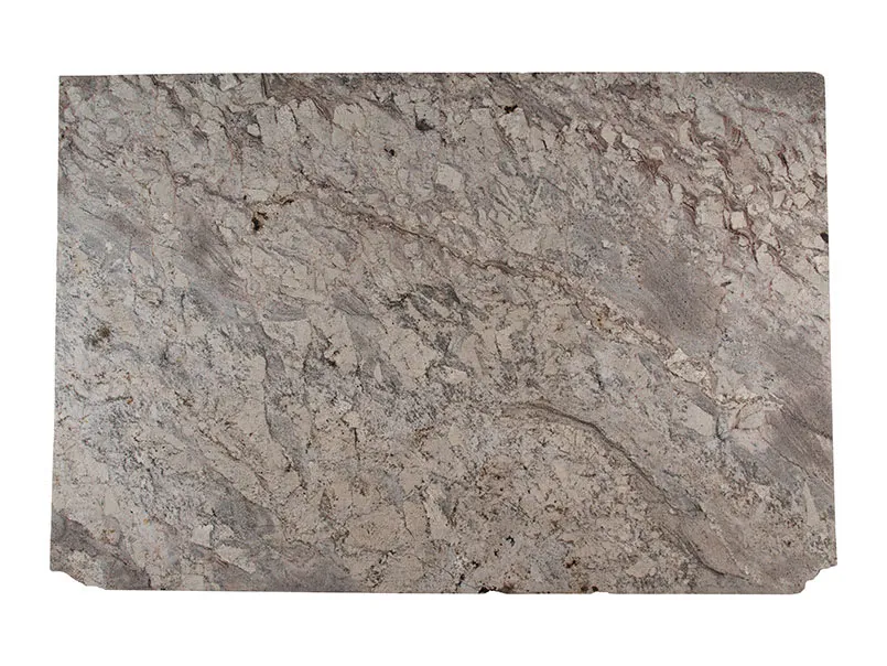 White Sparkle MSI granite waterfall edge