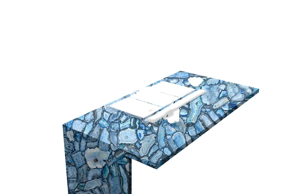 Grey Agate Raphael quartz installed countertop