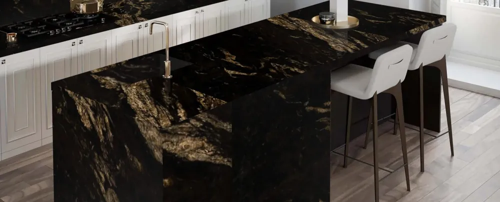Matarazzo Raphael quartz waterfall edge