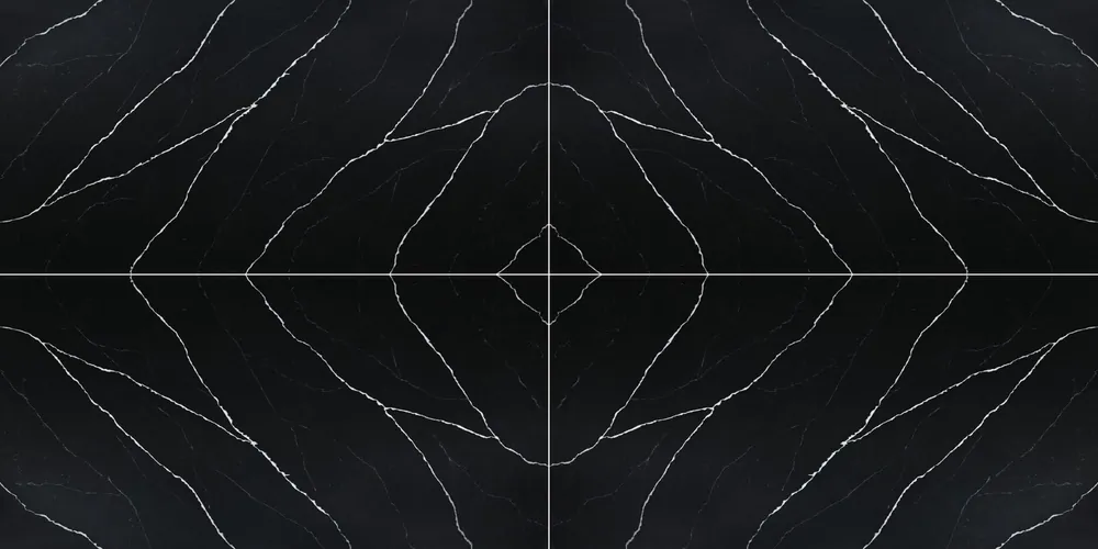 Nero Marquina Raphael quartz installed countertop
