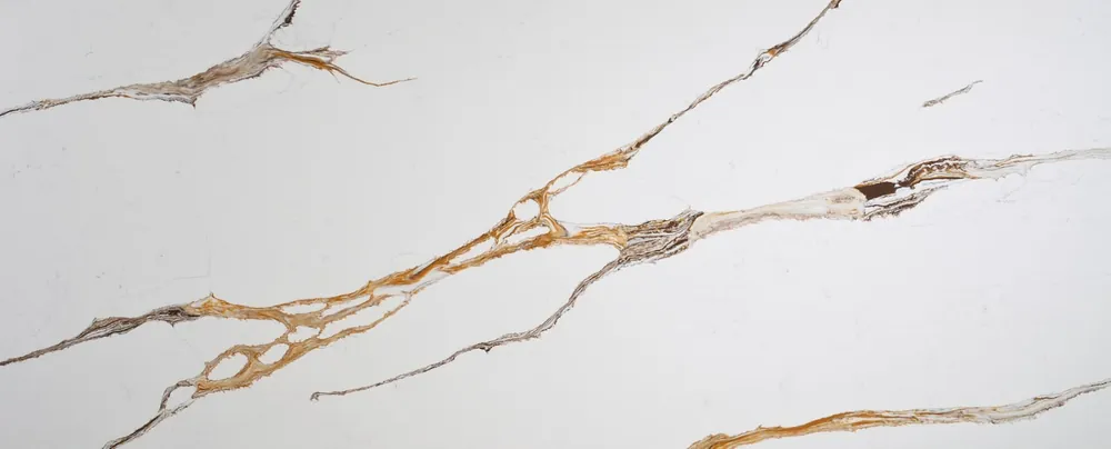 Tropicana Gold Raphael quartz installed countertop