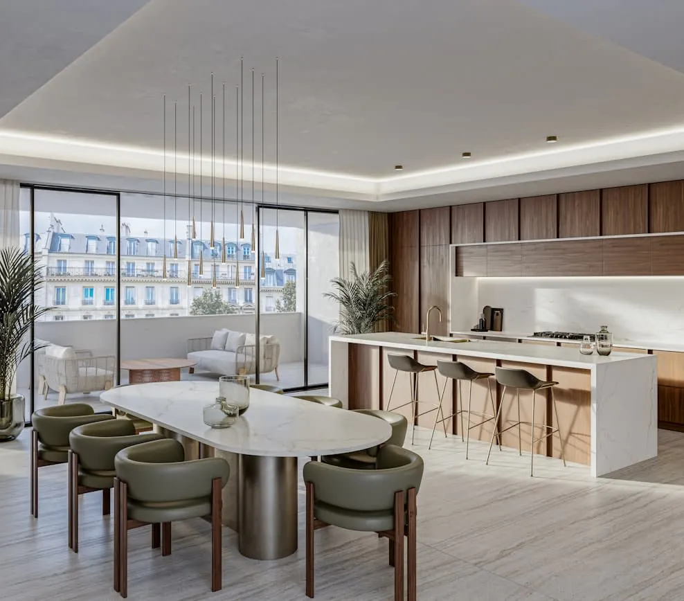 Blanc Elysee Silestone quartz with hardware