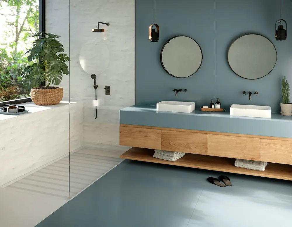 Cala Blue Silestone quartz with hardware