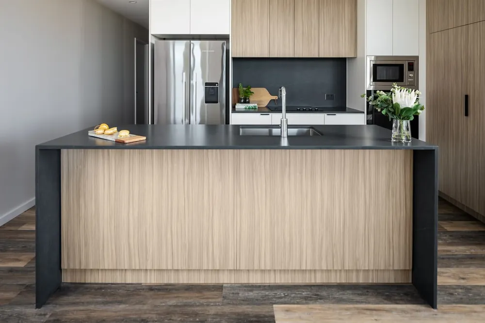 Calypso Silestone quartz with hardware