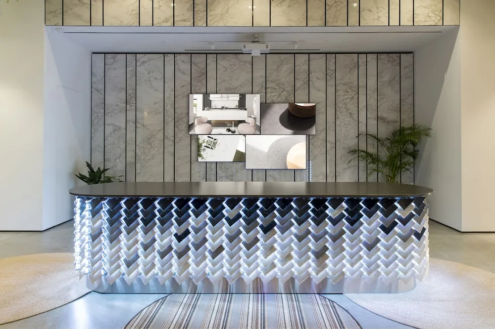 Eclectic Pearl Silestone quartz installed countertop