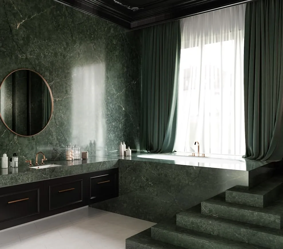 Jardin Emerald Silestone quartz with hardware