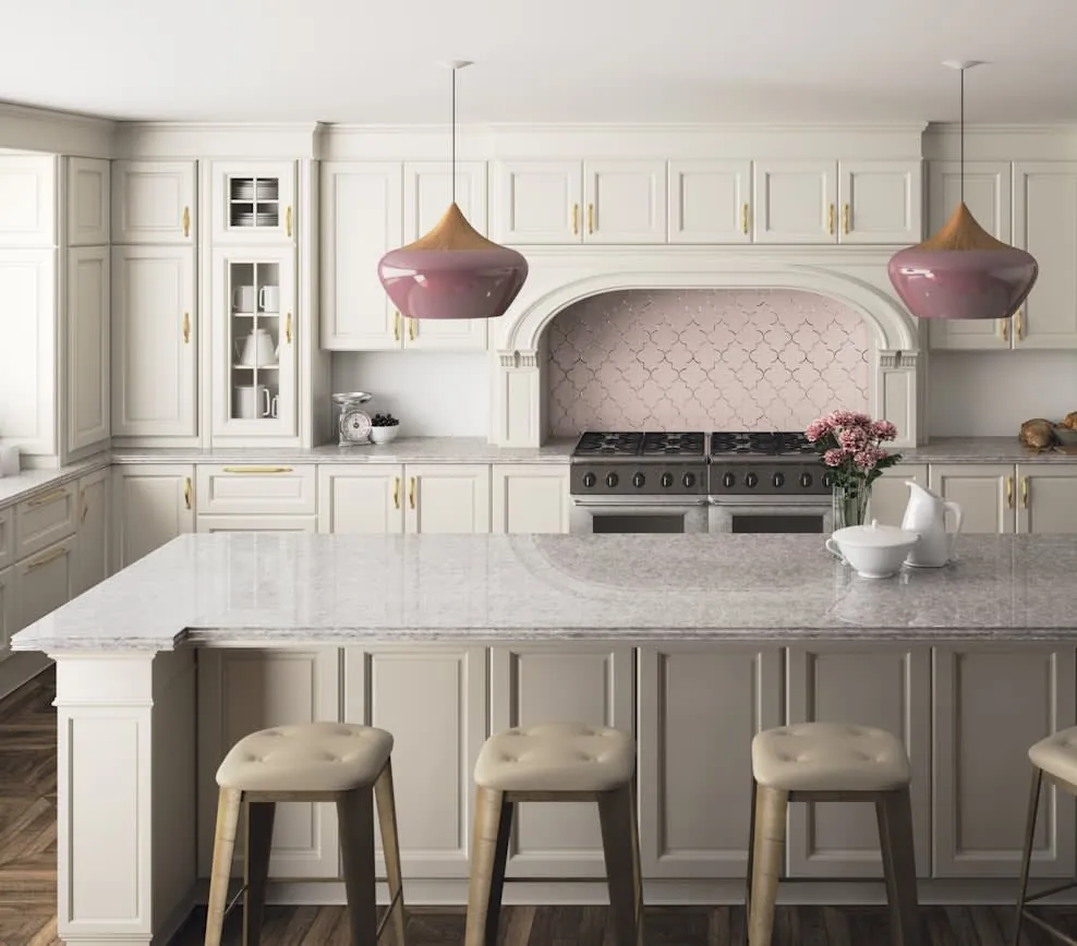 Ocean Storm Silestone quartz with hardware