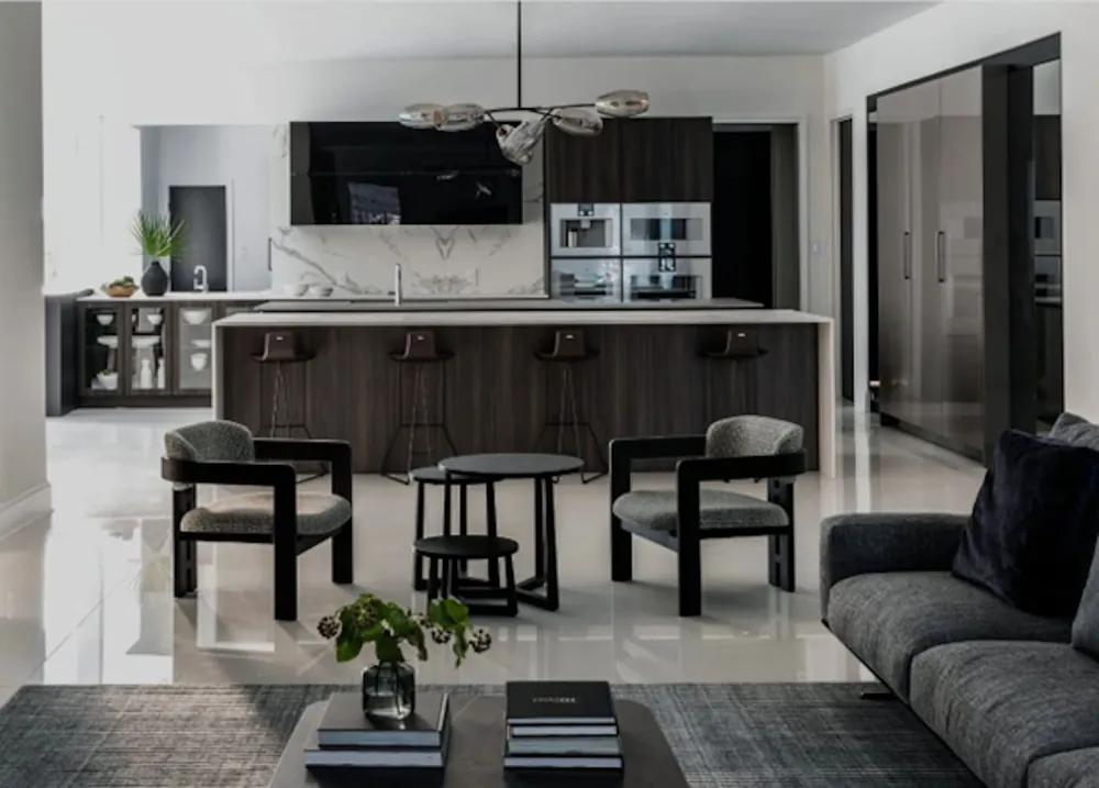 Pearl Jasmine Silestone quartz with hardware