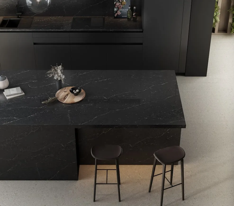 Romantic Ash Silestone quartz with hardware