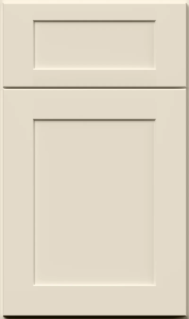 Galaxy classic shaker door in warm linen white finish