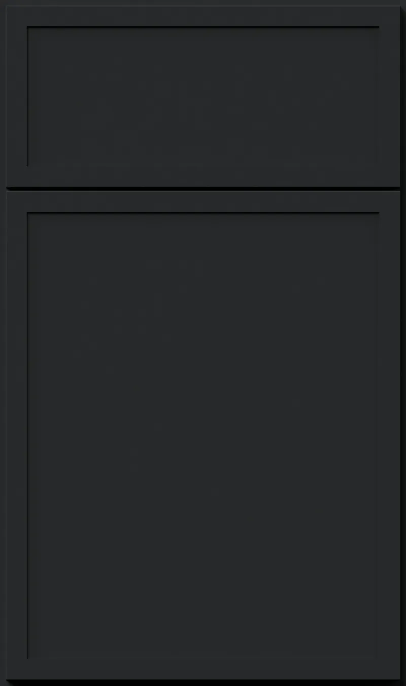 Luna slim shaker door in pitch black matte finish