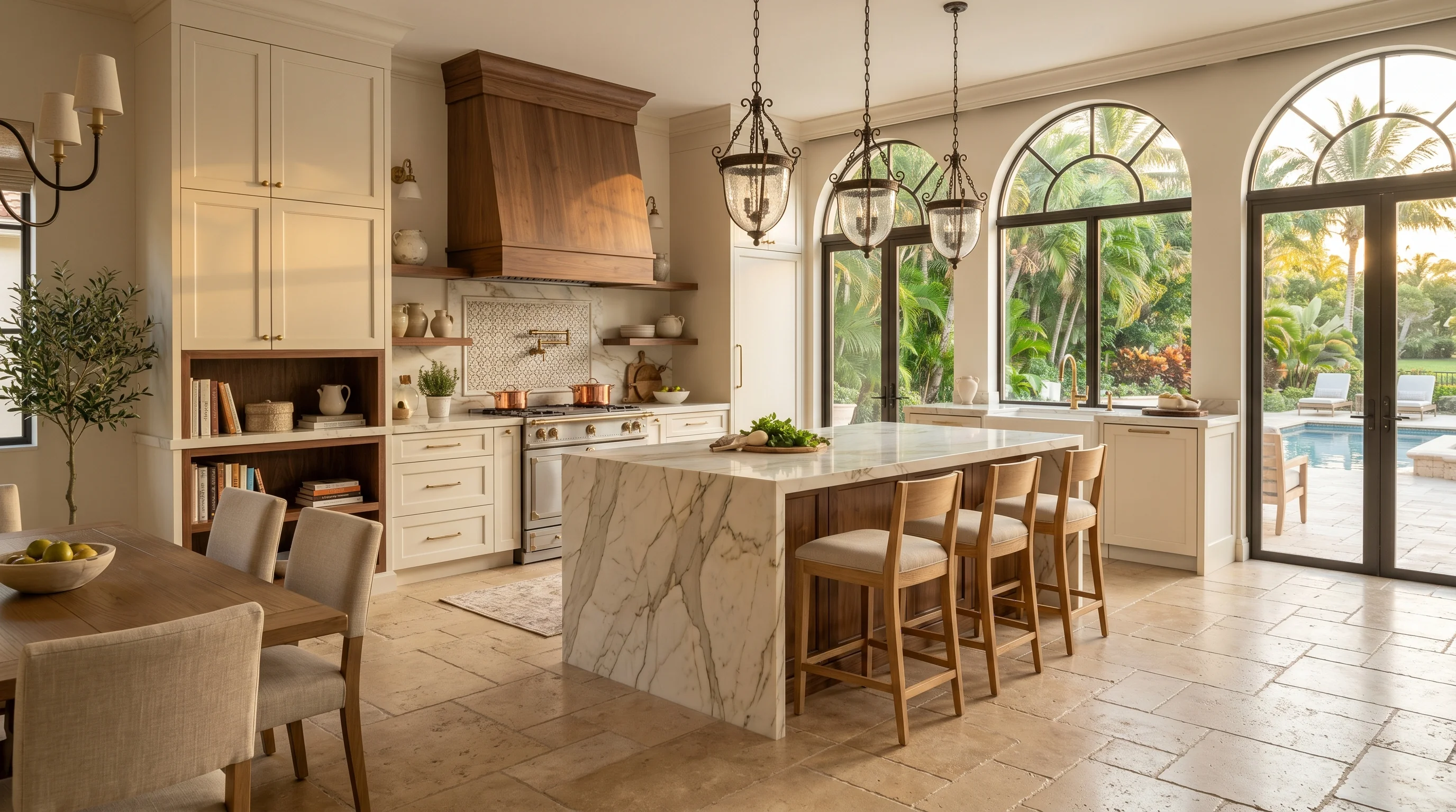 Boca Raton kitchen remodeling inspiration with bright cabinets and stone countertops
