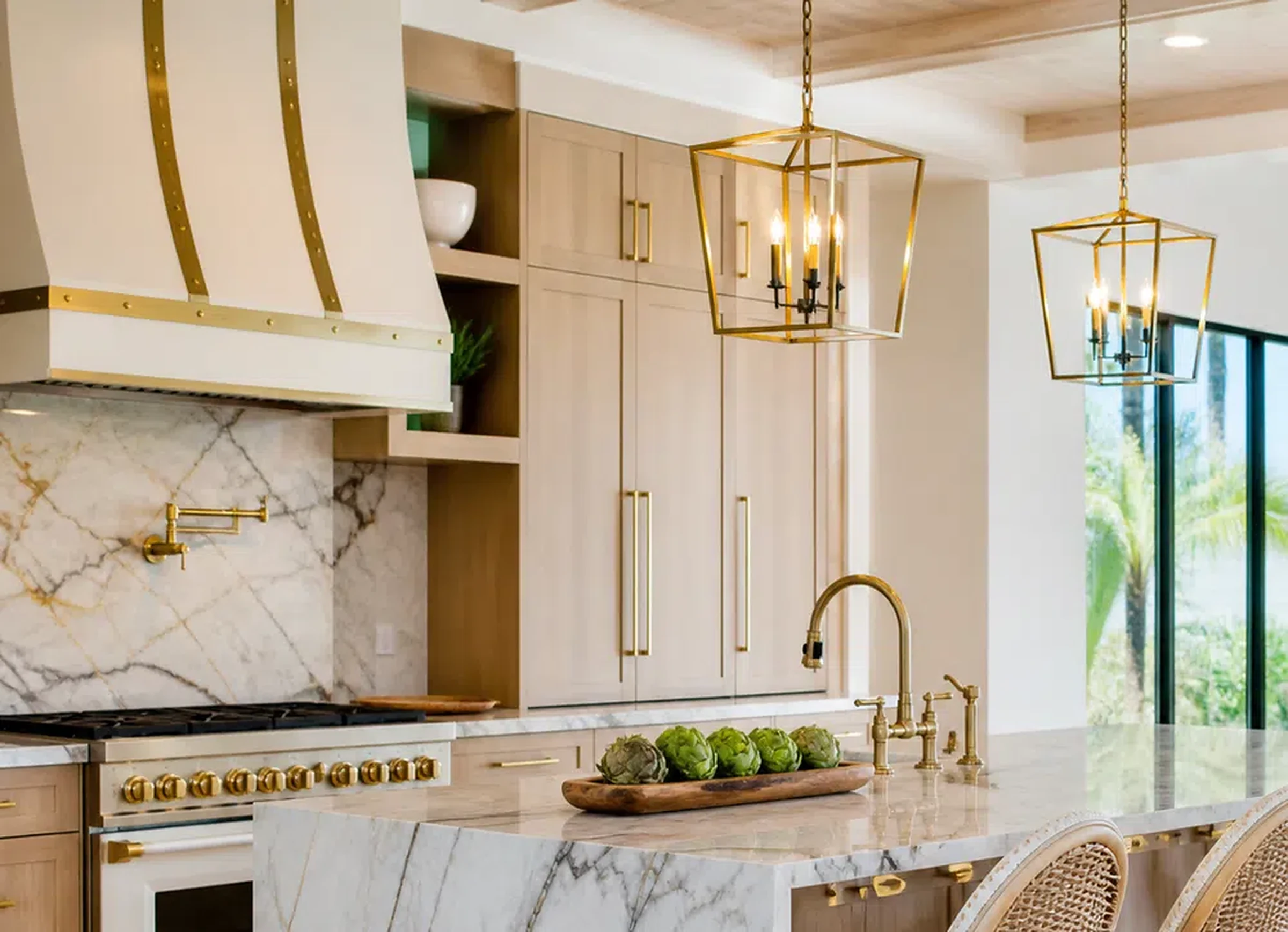 High-end kitchen cabinet and countertop package inspiration for Delray Beach